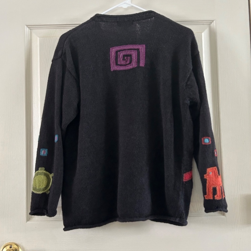 Vintage Northern Isles, size M Aztec design cardigan - Picture 2 of 6